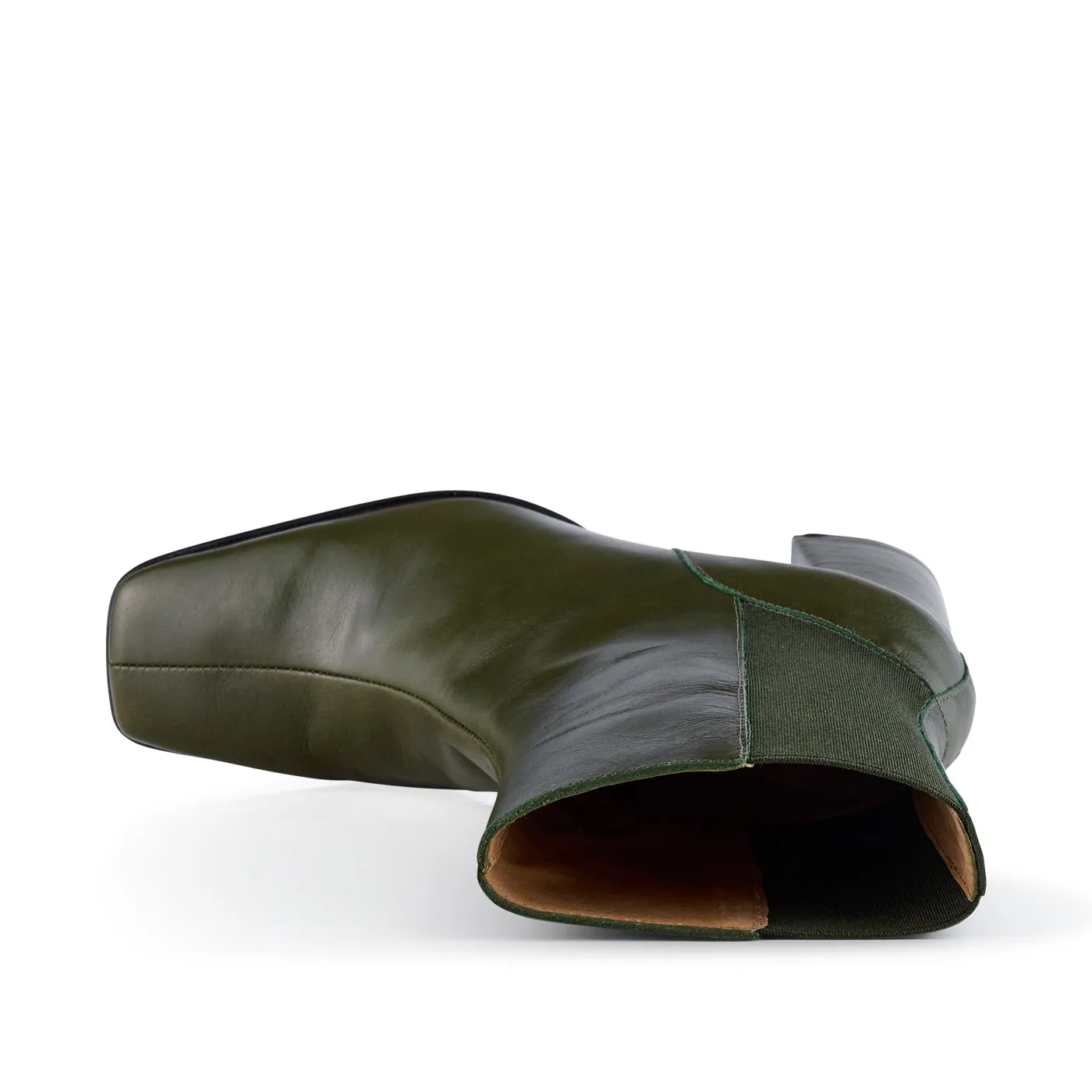 Agata chelsea boot leather - KHAKI