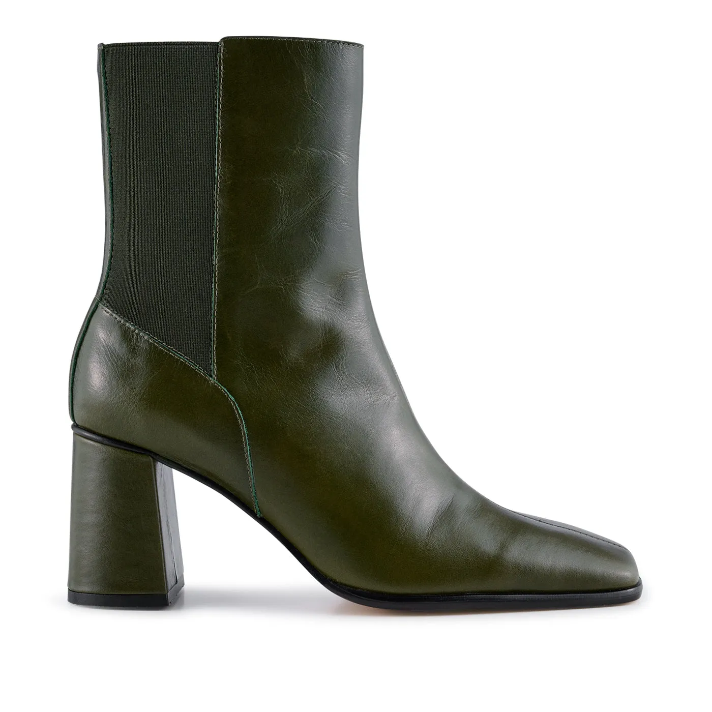 Agata chelsea boot leather - KHAKI