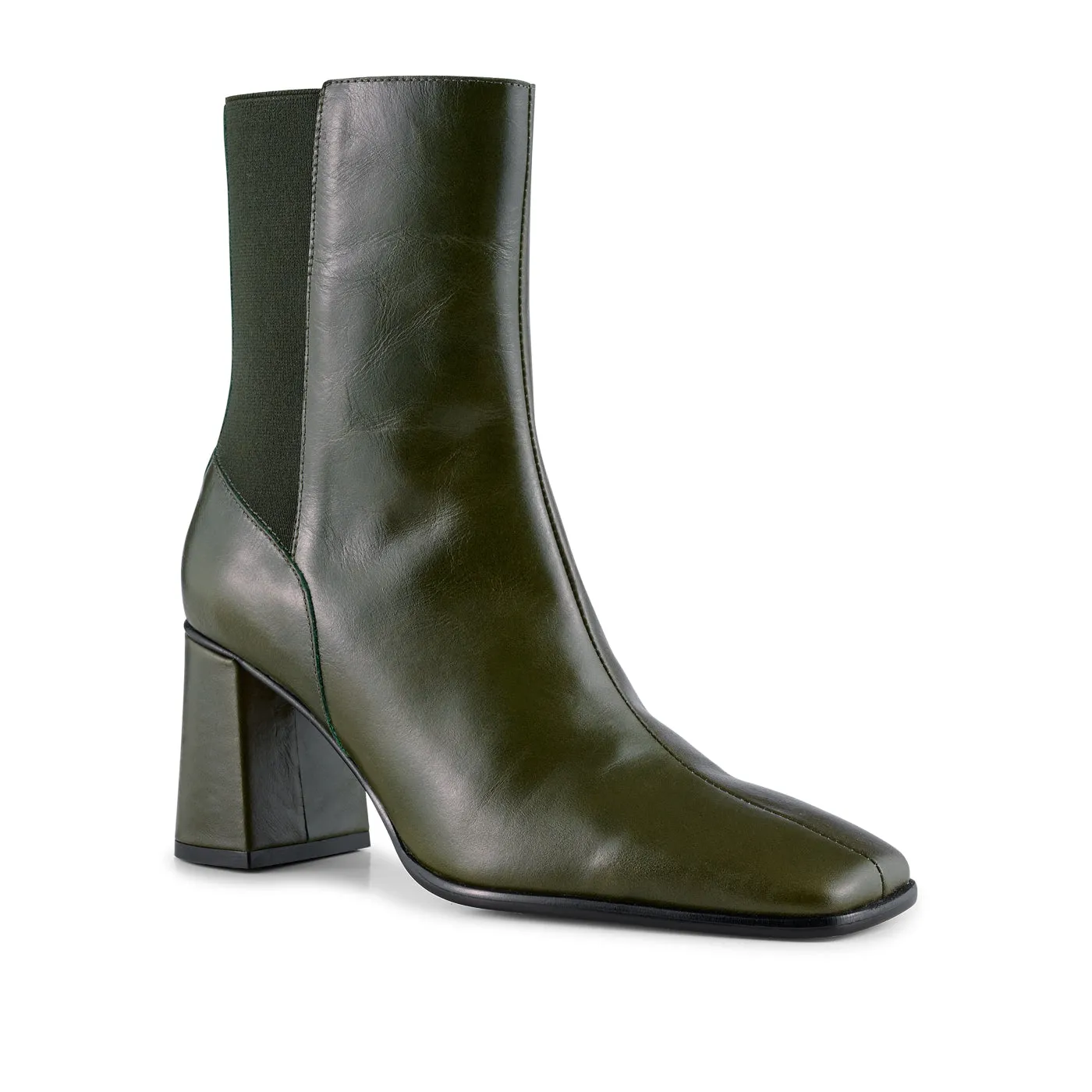 Agata chelsea boot leather - KHAKI