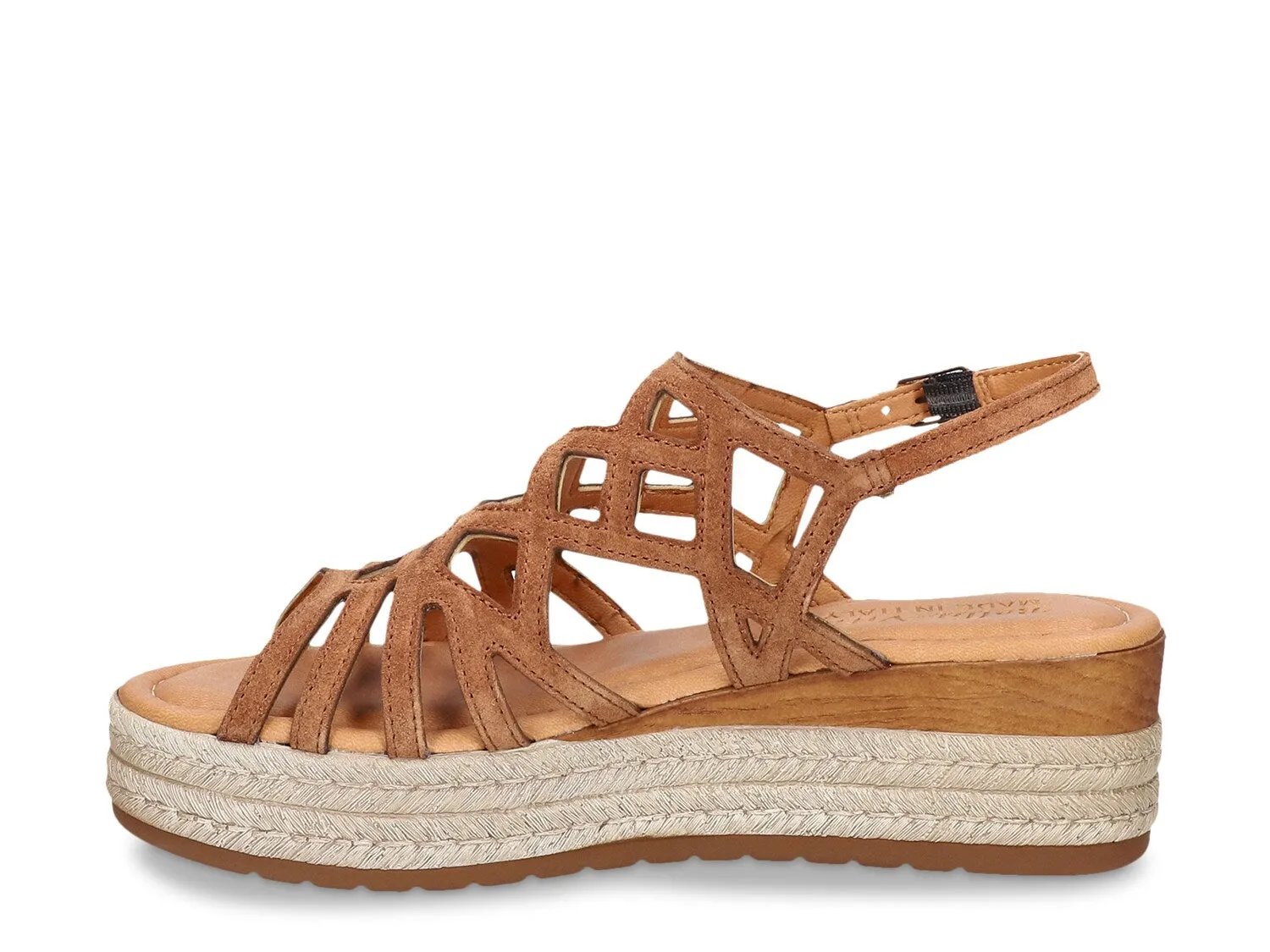 Bella Vita Zip-Italy platform espadrille sandals, brown