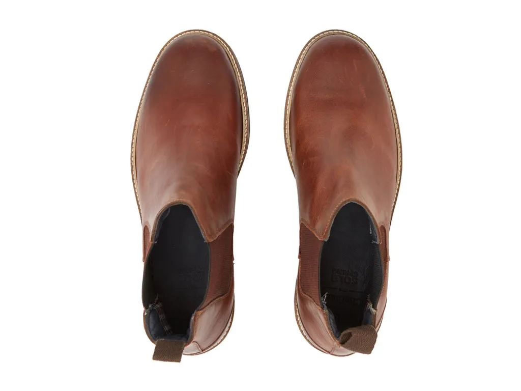 CHATHAM Mens Chirk Leather Chelsea Boots - Dark Tan