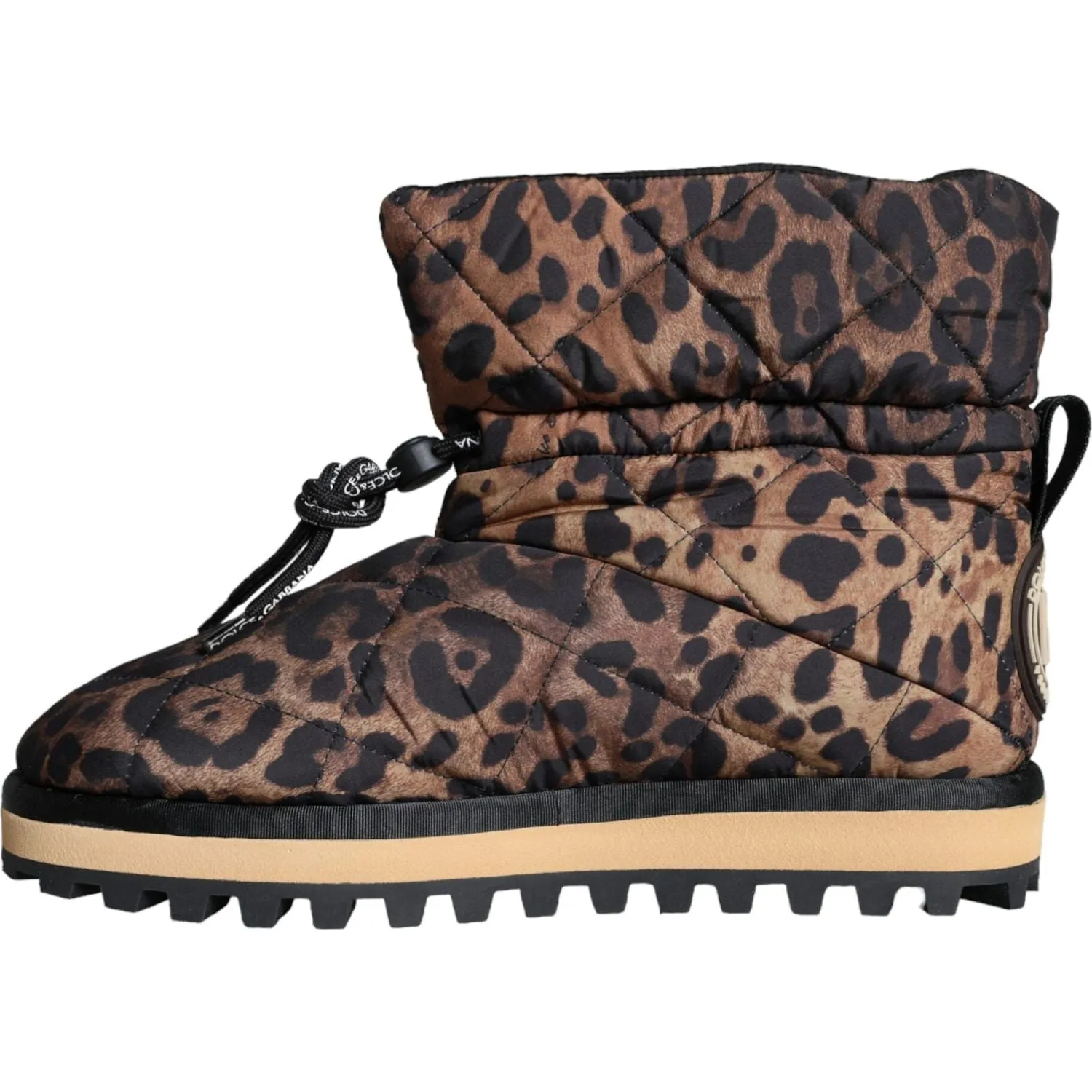 Dolce & Gabbana Brown Leopard Ankle Boots Padded Shoes