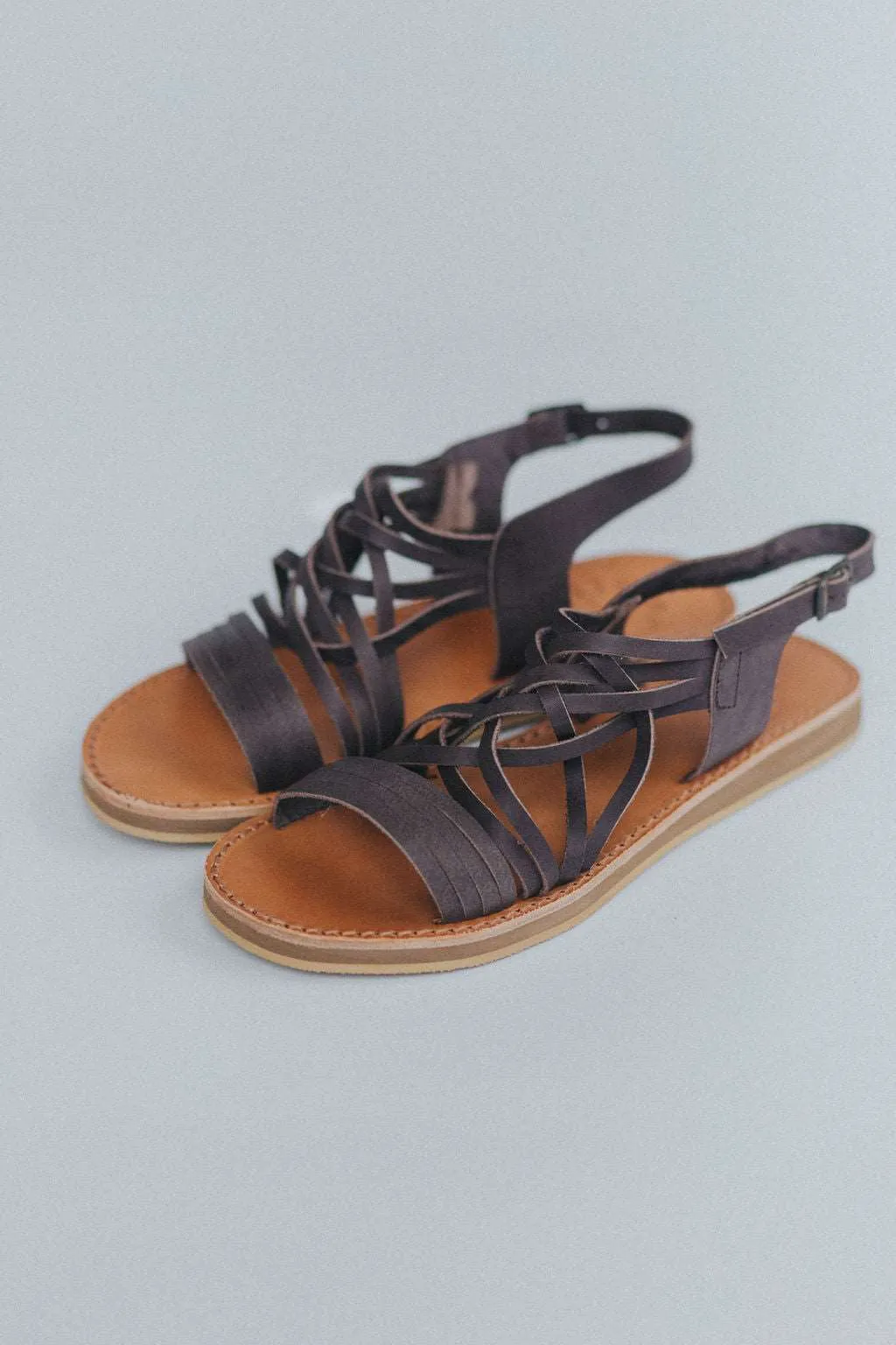 Egipcias Sandals - Cocoa Brown Leather