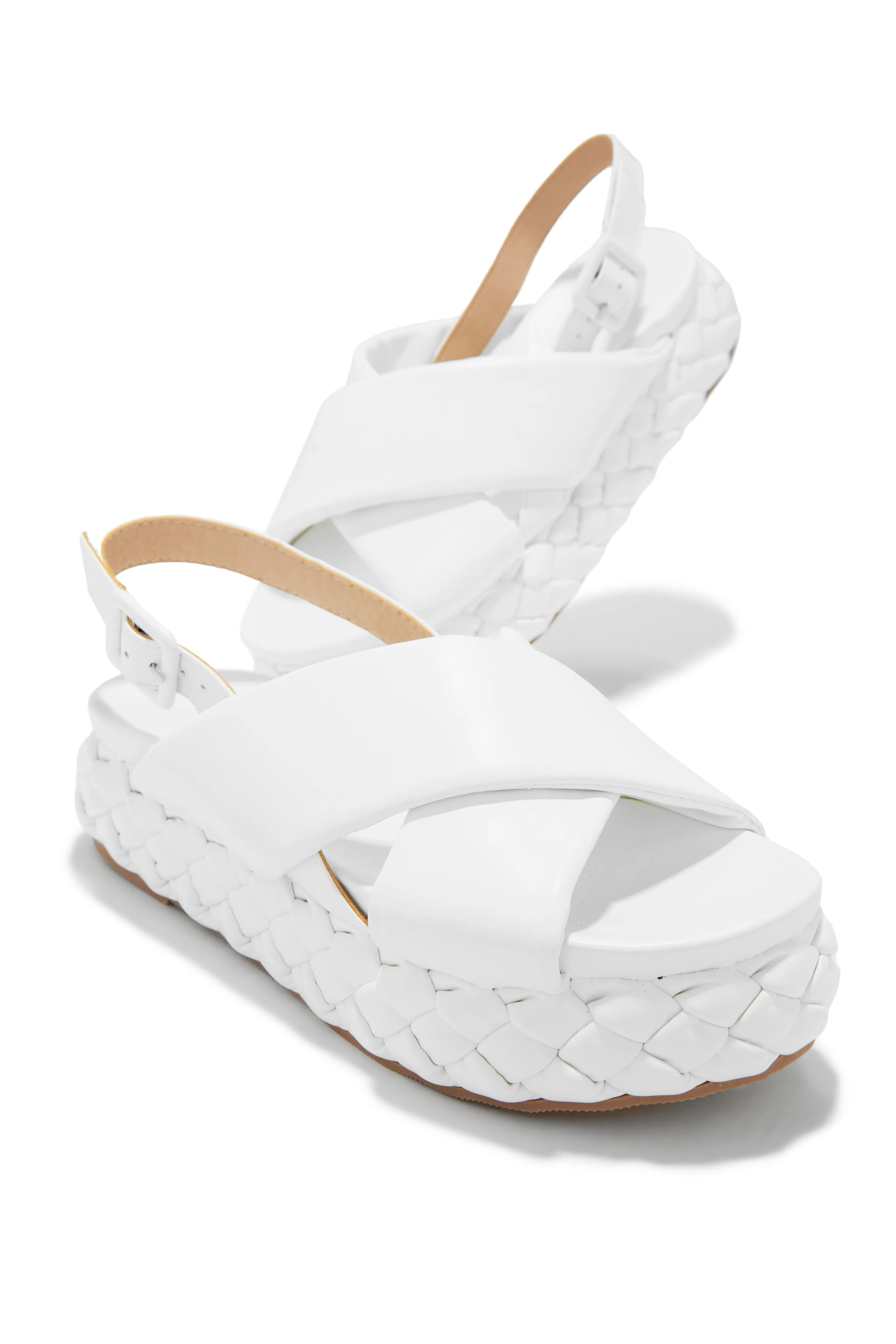 European Vacay Platform Sandals - White