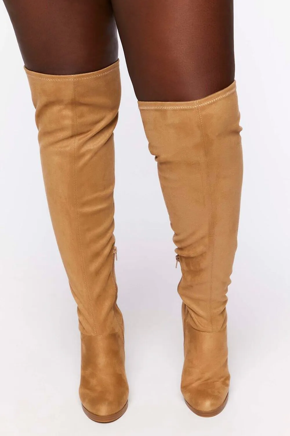 Forever 21 Faux Suede Over-the-Knee Boots, Brown