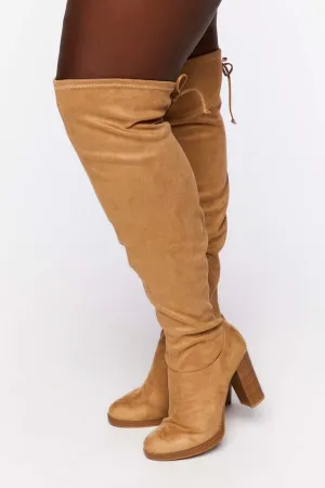 Forever 21 Faux Suede Over-the-Knee Boots, Brown