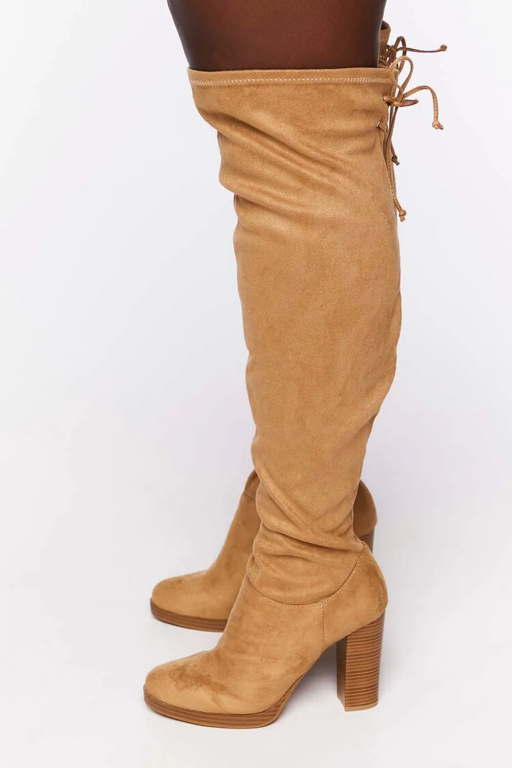 Forever 21 Faux Suede Over-the-Knee Boots, Brown