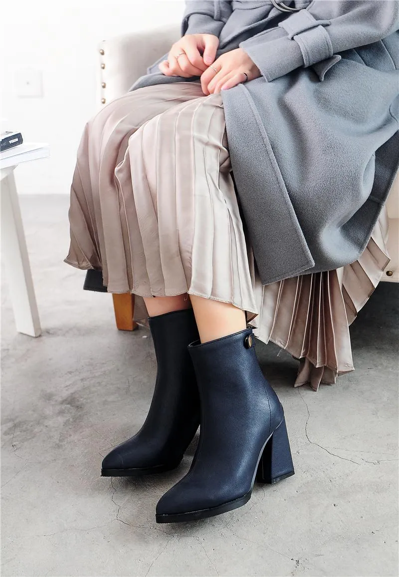 High heels brand ankle boot winter