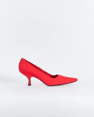 Khaite 'forli' kitten heel pumps, red, 40