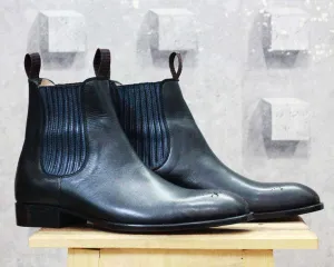 Men Black Chelsea Stylish Ankle Boots