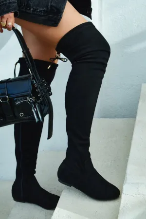 Strut & Slay Over The Knee Boots - Black