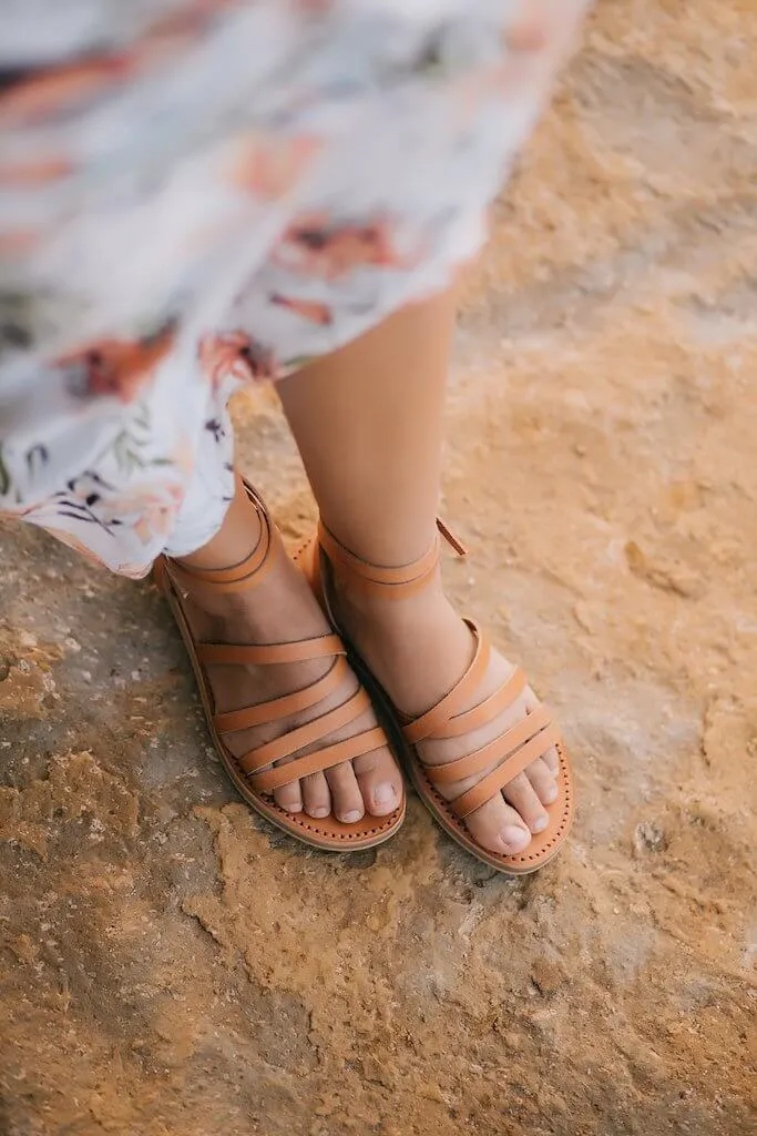 Venice Sandals - Tan Leather