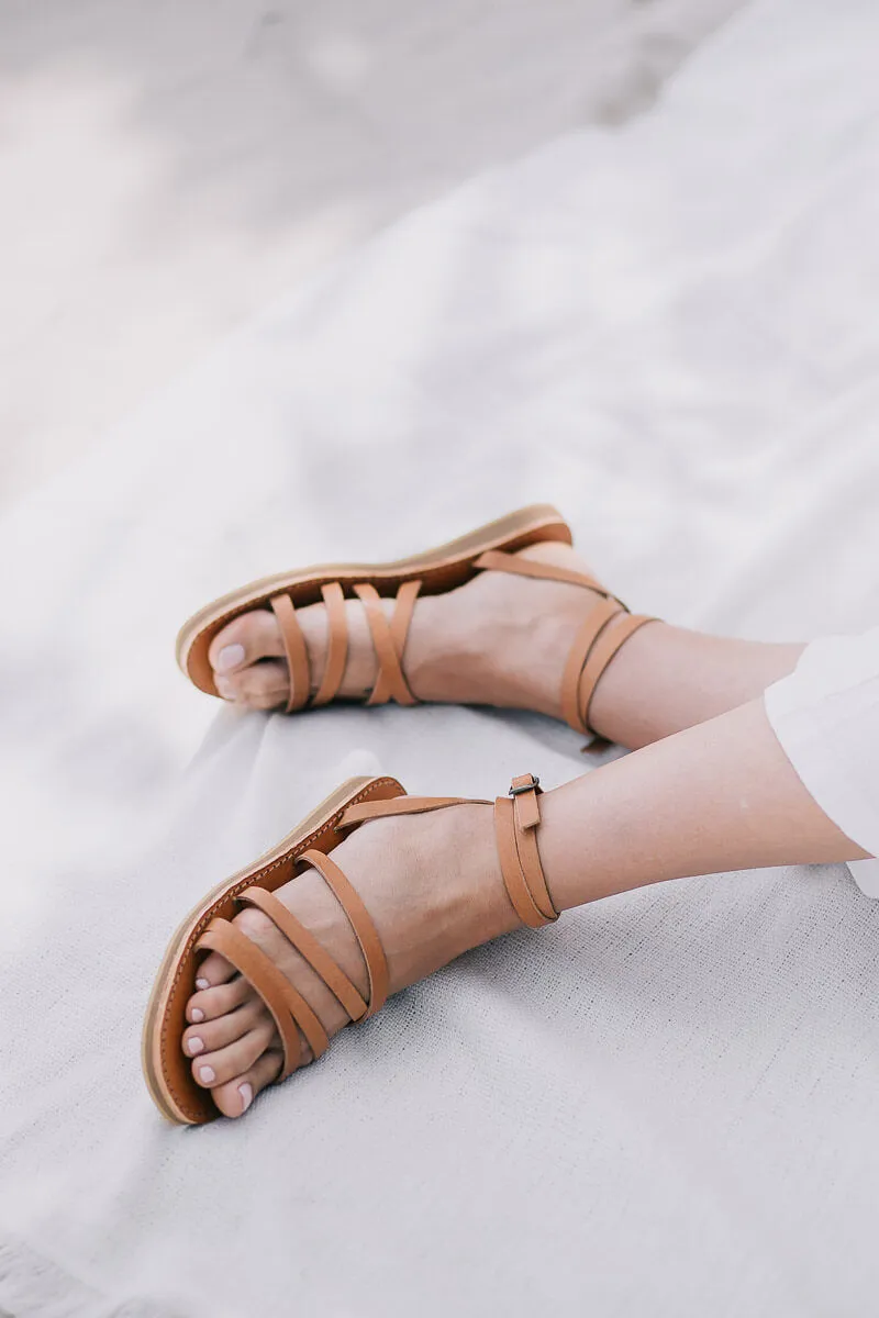 Venice Sandals - Tan Leather